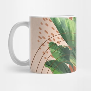 Mid Century Modern, Abstract Palm  Illustration Mug